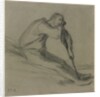 Seated Peasant Resting on a Hoe by Jean-François Millet