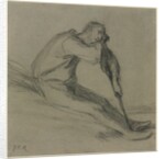 Seated Peasant Resting on a Hoe by Jean-François Millet