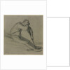 Seated Peasant Resting on a Hoe by Jean-François Millet