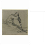Seated Peasant Resting on a Hoe by Jean-François Millet