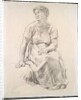 Seated Peasant Woman, c. 1885 by Léon Augustin Lhermitte