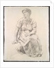 Seated Peasant Woman, c. 1885 by Léon Augustin Lhermitte