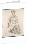 Seated Peasant Woman, c. 1885 by Léon Augustin Lhermitte
