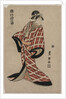 Segawa Michinosuke Wearing a Padded Plaid Robe, c. 1805 by Utagawa Toyokuni