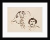 Self-Portrait with Portrait of Delacroix, c. 1845 by George Sand