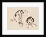 Self-Portrait with Portrait of Delacroix, c. 1845 by George Sand