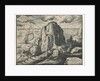 Set of 4 Landscapes: No. 4 - Cliff on the Seashore by Hendrick Goltzius