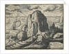 Set of 4 Landscapes: No. 4 - Cliff on the Seashore by Hendrick Goltzius
