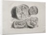 Sheet of Four Antique Medals, 1825 by Eugène Delacroix