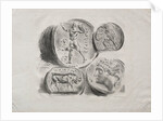Sheet of Four Antique Medals, 1825 by Eugène Delacroix