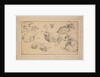 Sheet of Studies with Sheep, Goats, and Dogs, c. 1780 by Jean-Baptiste Marie Hüet