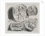 Sheet with Four Antique Medals, 1825 by Eugène Delacroix; Bertauts