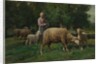 Shepherdess with Sheep, c. 1876 by Charles-Émile Jacque