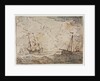 Ships at Sea, 17th century by Ludolf Backhuysen