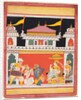 Shri Raga, from a Ragamala series; Three musicians perform before a noble, c. 1650 by Unknown