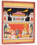 Shri Raga, from a Ragamala series; Three musicians perform before a noble, c. 1650 by Unknown