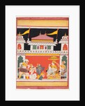 Shri Raga, from a Ragamala series; Three musicians perform before a noble, c. 1650 by Unknown