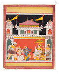 Shri Raga, from a Ragamala series; Three musicians perform before a noble, c. 1650 by Unknown