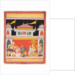 Shri Raga, from a Ragamala series; Three musicians perform before a noble, c. 1650 by Unknown