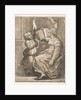 Sibyl Reading with a Child Holding a Torch, 1518-27 by Ugo da Carpi