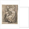 Sibyl Reading with a Child Holding a Torch, 1518-27 by Ugo da Carpi