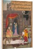 Simeon Kneels in Front of Mary and Jesus After Recognizing Them, from a Mirror of Holiness…, 1602- by Unknown