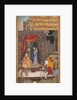 Simeon Kneels in Front of Mary and Jesus After Recognizing Them, from a Mirror of Holiness…, 1602- by Unknown