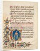 Single Leaf Excised from a Choir Psalter: Initial E[xultate Deo] with King David Playing?, c 1408 by Unknown