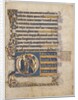 Single Leaf Excised from a Psalter: Initial D[ominus illuminatio mea] with Samuel?, c. 1270-1290 by Unknown