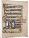 Single Leaf Excised from a Psalter: Initial D[ominus illuminatio mea] with Samuel?, c. 1270-1290 by Unknown