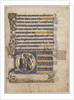 Single Leaf Excised from a Psalter: Initial D[ominus illuminatio mea] with Samuel?, c. 1270-1290 by Unknown