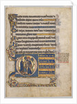 Single Leaf Excised from a Psalter: Initial D[ominus illuminatio mea] with Samuel?, c. 1270-1290 by Unknown