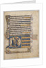 Single Leaf Excised from a Psalter: Initial D[ominus illuminatio mea] with Samuel?, c. 1270-1290 by Unknown