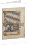 Single Leaf Excised from a Psalter: Initial D[ominus illuminatio mea] with Samuel?, c. 1270-1290 by Unknown