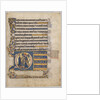 Single Leaf Excised from a Psalter: Initial D[ominus illuminatio mea] with Samuel?, c. 1270-1290 by Unknown