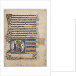 Single Leaf Excised from a Psalter: Initial D[ominus illuminatio mea] with Samuel?, c. 1270-1290 by Unknown