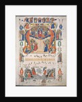 Single Leaf Excised from an Antiphonary: Inital A[spiciens a longe] with Christ in Majesty by Unknown