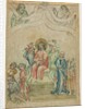 Single Leaf from a 'Biblia Pauperum': Christ Carrying the Cross, c. 1410 by Unknown