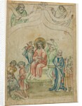 Single Leaf from a 'Biblia Pauperum': Christ Carrying the Cross, c. 1410 by Unknown