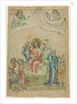 Single Leaf from a 'Biblia Pauperum': Christ Carrying the Cross, c. 1410 by Unknown
