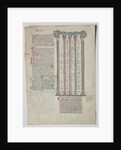 Single Leaf from a Decretum by Gratian: Quadruple Arcade with Concordance…, c. 1160-1165 by Unknown