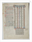 Single Leaf from a Decretum by Gratian: Quadruple Arcade with Concordance…, c. 1160-1165 by Unknown