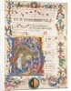 Single Leaf from an Antiphonary: Initial H[odie nobis] with The Nativity, 1471 by Benvenuto di Giovanni