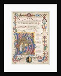 Single Leaf from an Antiphonary: Initial H[odie nobis] with The Nativity, 1471 by Benvenuto di Giovanni