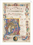 Single Leaf from an Antiphonary: Initial H[odie nobis] with The Nativity, 1471 by Benvenuto di Giovanni