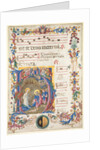 Single Leaf from an Antiphonary: Initial H[odie nobis] with The Nativity, 1471 by Benvenuto di Giovanni