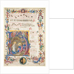 Single Leaf from an Antiphonary: Initial H[odie nobis] with The Nativity, 1471 by Benvenuto di Giovanni