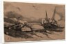 Six Marines: Couverture, Une Grève, 1833 by Eugène Isabey