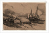 Six Marines: Couverture, Une Grève, 1833 by Eugène Isabey