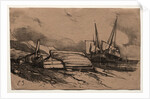 Six Marines: Couverture, Une Grève, 1833 by Eugène Isabey
